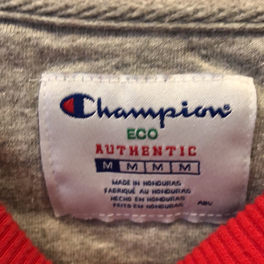 Champion Vintage Thrwbk ECO Authentic Red Crewneck - Picture 2 of 5